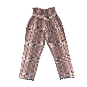 Tularosa Revole Greyson Pant Trousers Plaid Paperbag Pant High Waist‎ Twill XS